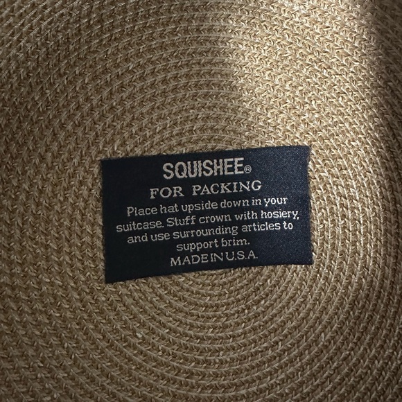 Eric Javits Wide Brimmed Packable Adjustable Ladies O/S Ribbon Straw Hat - Picture 4 of 4